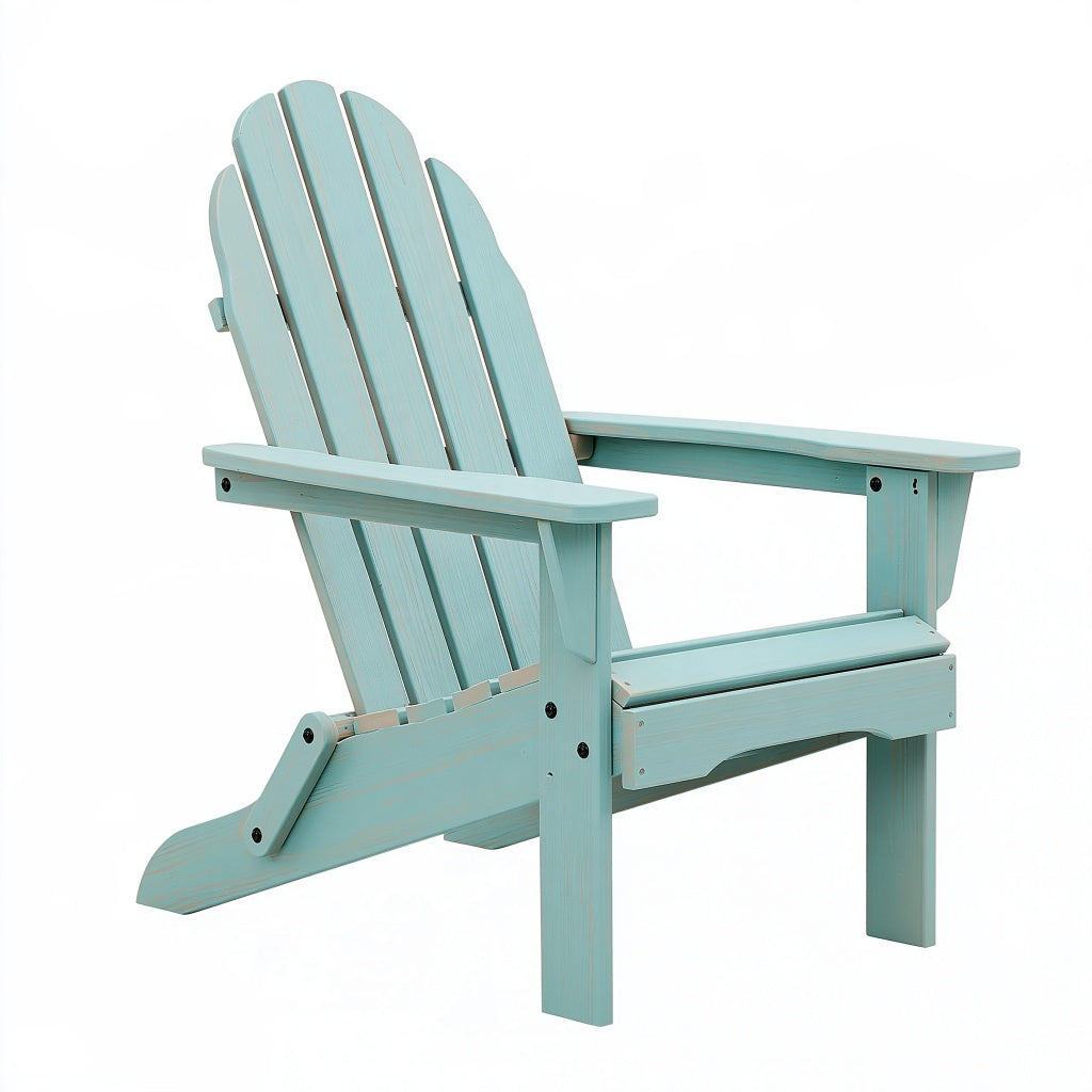 Adirondack Gartenstuhl 83 x 76 x 96 cm aus Holz in Hellblau mit hoher Rückenlehne