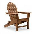 Adirondack-Gartenstuhl 83 x 77 x 98 cm braunes Holz mit hoher Rückenlehne