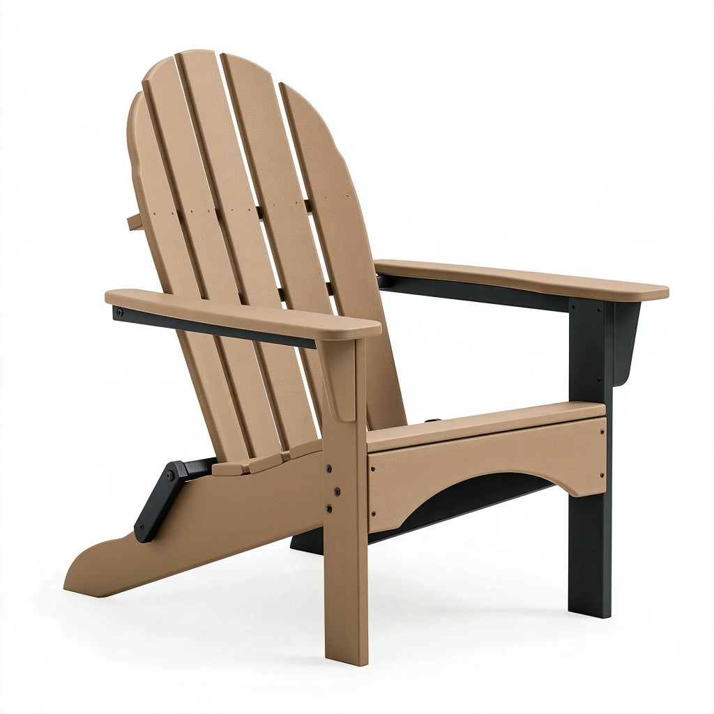 Adirondack-Gartenstuhl 89 x 75 x 102 cm Kunststoff Braun verstellbare Rückenlehne